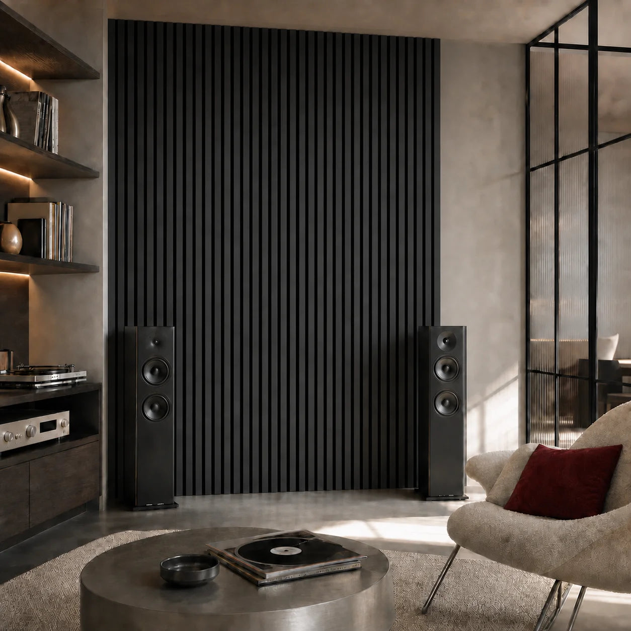 Акустичен MDF панел - Антрацит